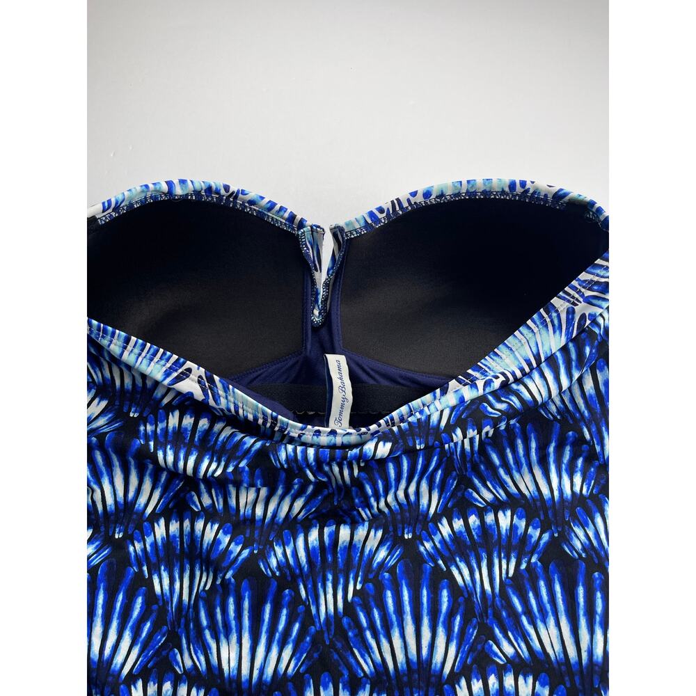 Tommy Bahama women’s size 12 Tideseashell Bandeau One-Piece Swimsuit New tie-dye - Picture 7 of 11